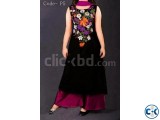 black Embroidery soft georgette dress for woman nokshi 037