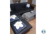L shape Black color sofa