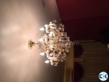2 sets of crystal chandeliers