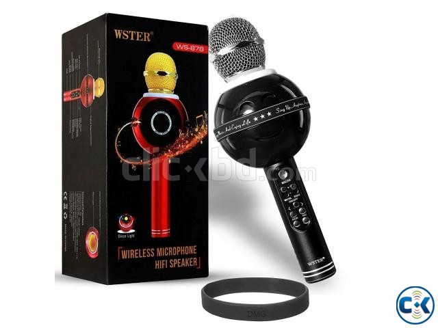 Wster WS-878 Wireless Handheld Bluetooth Microphone with Spe | ClickBD