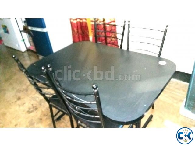 Otobi Original Brand Dining Table with 4 chair black. large image 0