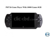 PSP X6 Game Player With 10000 Games 8GB New 