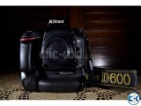 nikon D600 camera with Original Nikon MB-D14 Vertical Batter