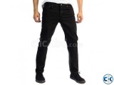 Solid Black Denim Jeans Pant for Men