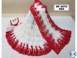 Beautiful Off White with Red Paar Net Embroidery Saree-AMI18