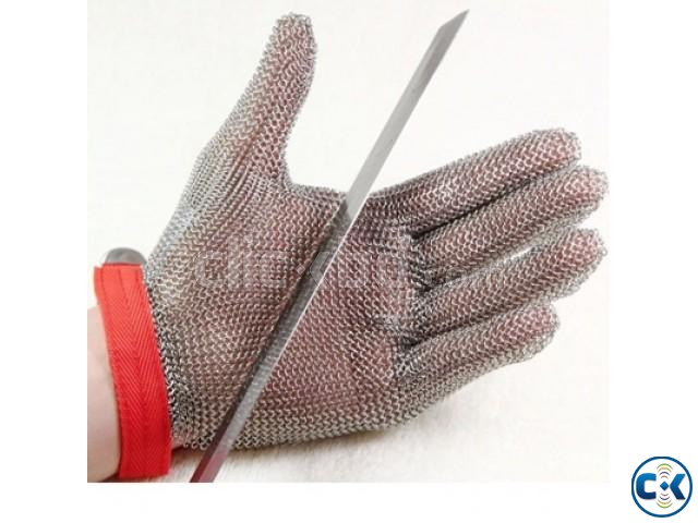 Stainless Steel Mesh Cut Resistance Hand Gloves large image 0