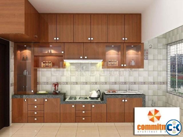 Kitchen Wall Cabinet False Ceiling TV wall 3D Modeling | ClickBD large image 0