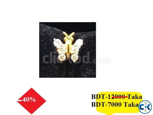 DIAMOND WITH GOLD NOSE PIN 40 OFF large image 0