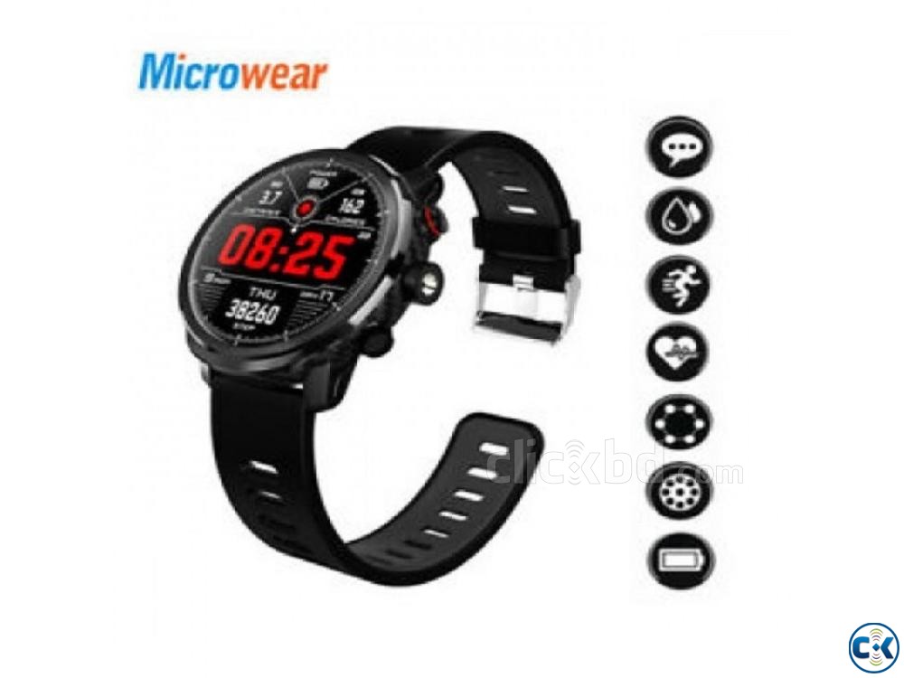 Microwear L5 Smart Watch Water-proof Heart Rate BP large image 0