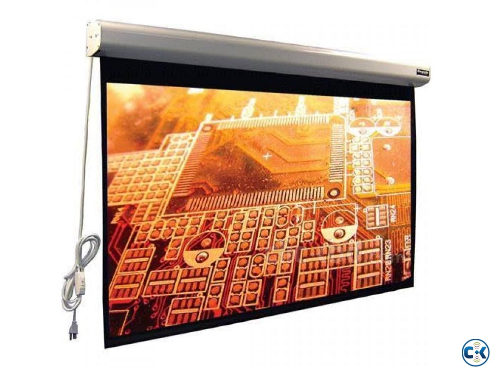 Electrics Motorized Projector Screen 70 X 70  large image 0