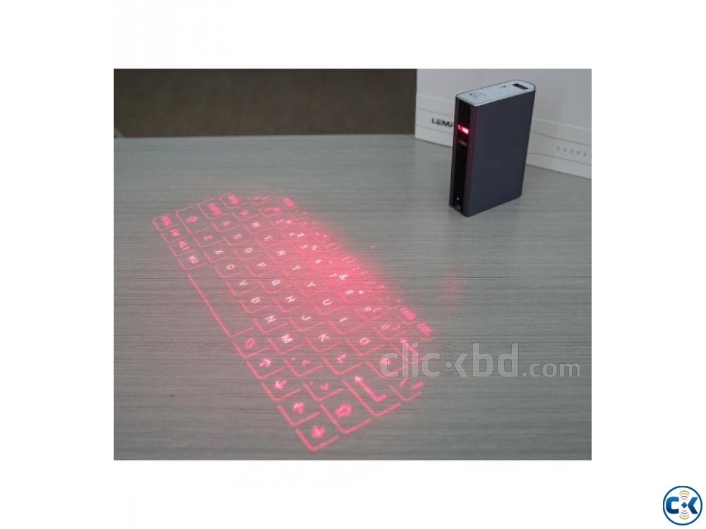 Wireless Bluetooth Laser Virtual Keyboard 5200mAh Power Bank | ClickBD large image 0