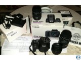 Canon 200D with 18-55mm 50mm 55-250mm lenses