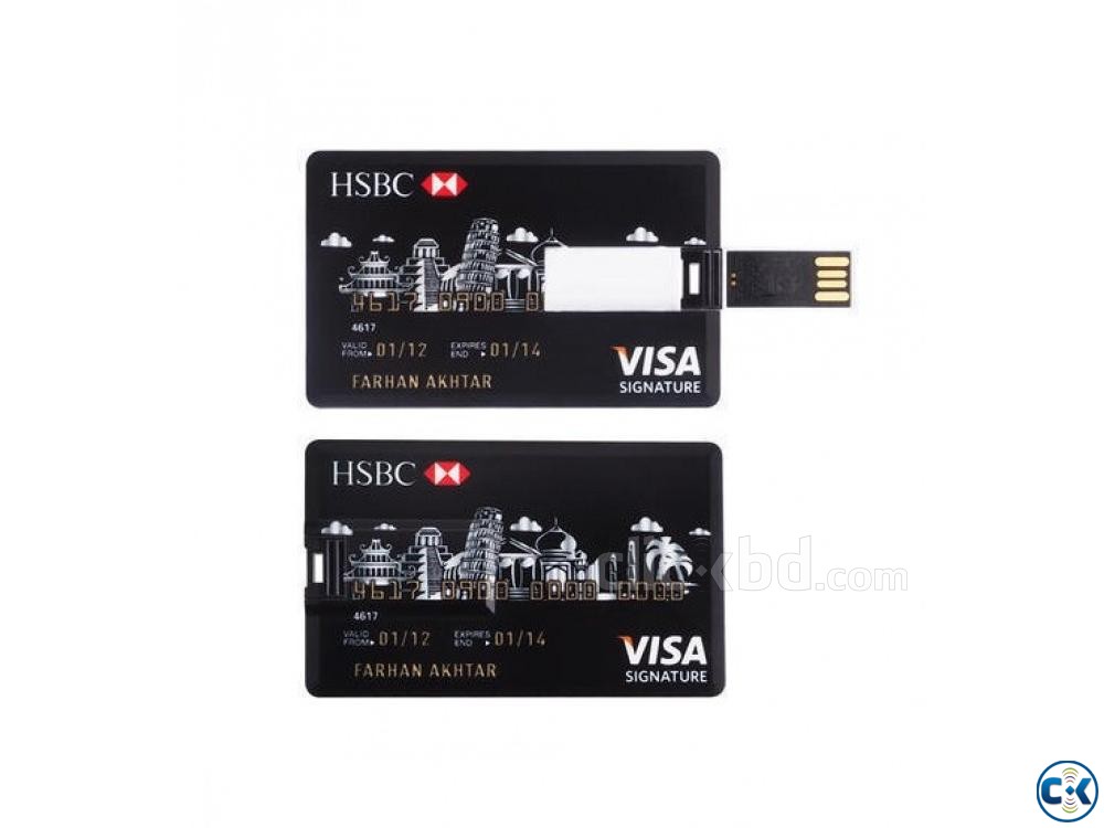 128GB HSBC Visa Card Shape Pendrive large image 0