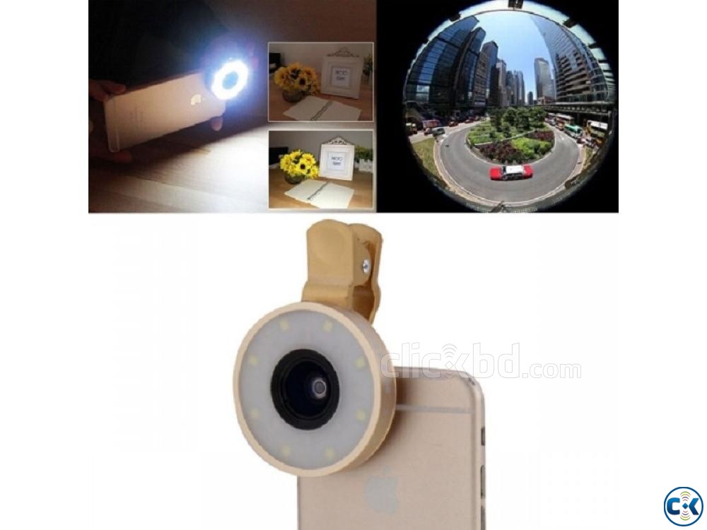 6 In 1 Selfie LED Flash Clip Fish Eye Lens Macro 01611288488 large image 0