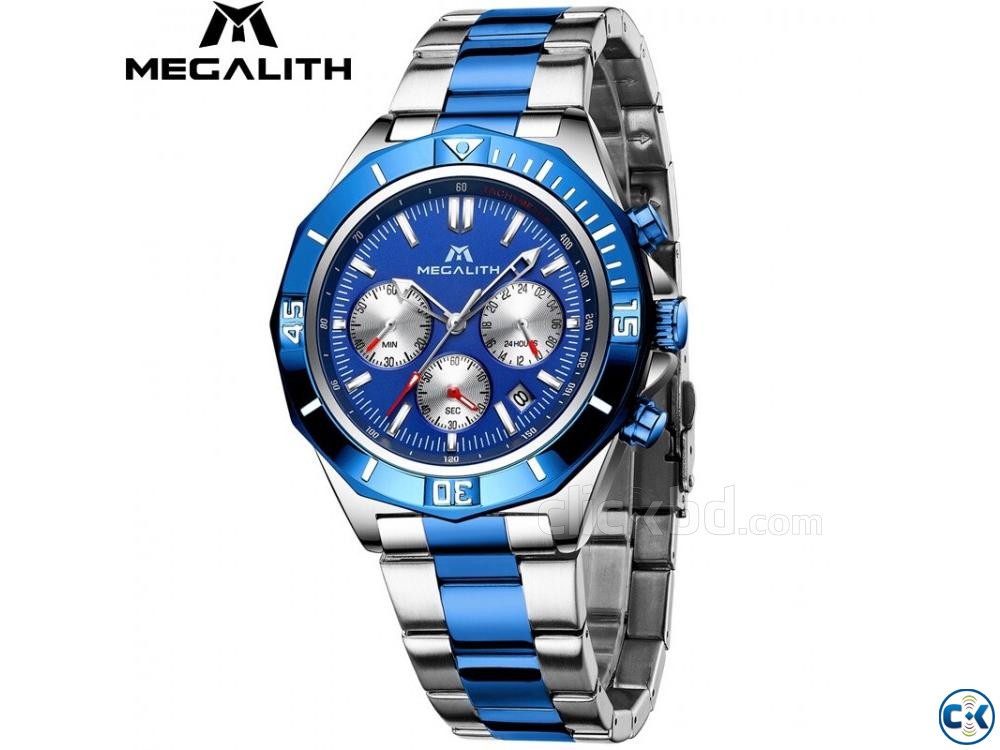 Megalith Blue Dial Luxury Watch large image 0