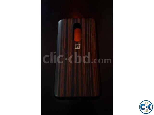 Official OnePlus 6 Ebony Wood Bumper Case large image 0