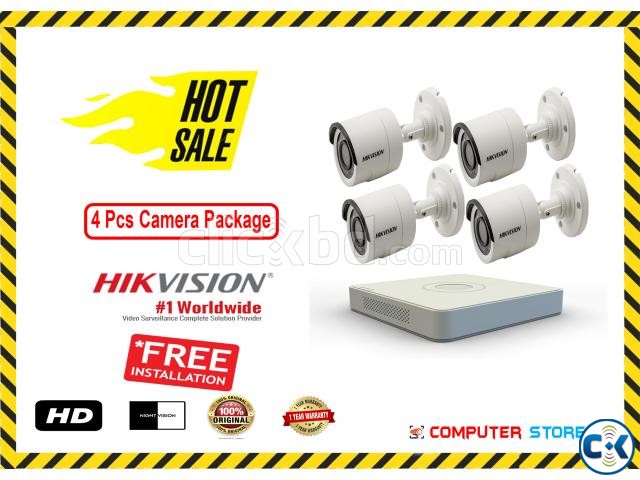 Hikvision 4 Pcs CC Camera Package  large image 0
