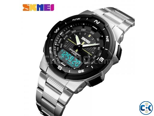 Skmei 1370 Men Digital Stainless Steel 5ATM Waterproof Wrist large image 0