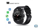 V8 Smartwatch Bluetooth Touch Screen Single Sim with Camera