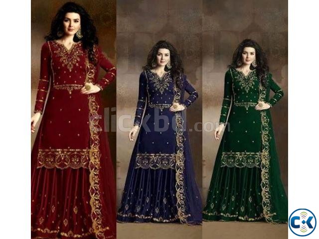 Heavy Rangoli Silk Georgette Anarkali Suit ঈদ কালেকশন large image 0