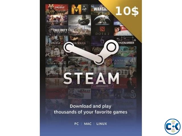 Steam 10 gift card | ClickBD large image 0