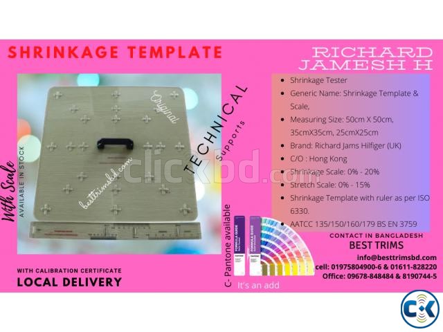 Shrinkage Template and scale in Bangadesh large image 0