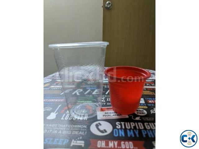 plastic glass. one time glass. 100 ml plastic glass for sell | ClickBD large image 2