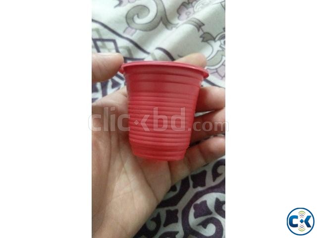 plastic glass. one time glass. 100 ml plastic glass for sell | ClickBD large image 4