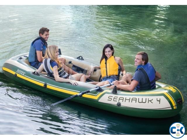 Intex Seahawk 4 Inflatable Air Boat 4 Person  large image 0