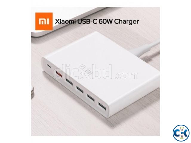 Xiaomi Mi USB-C 60W Charger Type-C 6 Ports Output Dual QC 3. large image 0