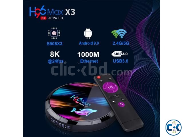 H96 Max X3 Amlogic S905X3 4Gb 64Gb UltraHD 8K Android 9.0 large image 0