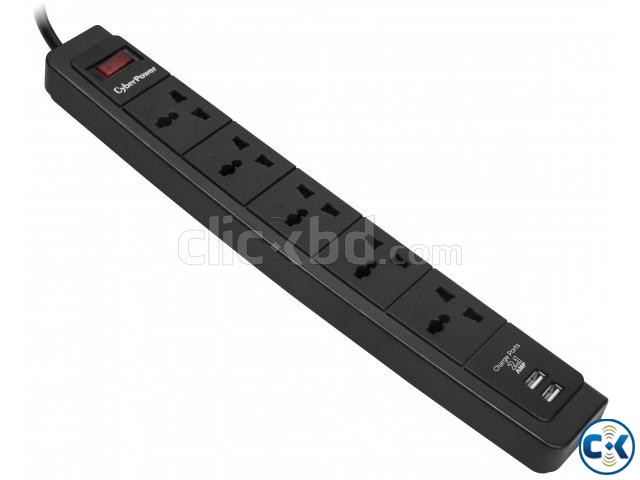 CyberPower Surge Protector 5Way 2USB 700Joules 15000A Filter large image 0