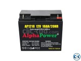 AlphaPower VRLA AGM Battery 12V 18Ah 20HR for UPS Others