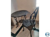 Antique Table with chairs for garden veranda living room