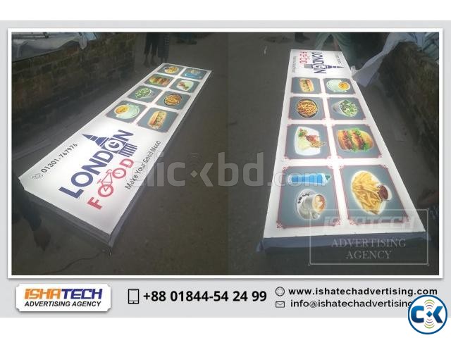 Profile LED Lighting Sign Board with Reverse Panaflex Print large image 0
