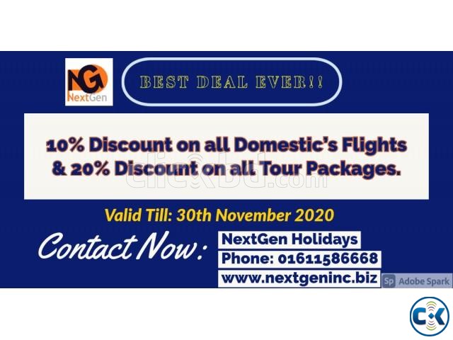 10 Discount on all Domestic Flights | ClickBD large image 0