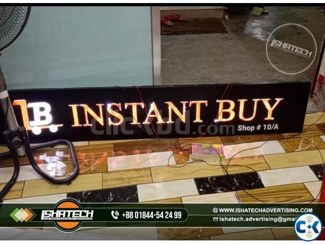 CNC Laser Cutting Acrylic Letter and Led Lighting with Black large image 1