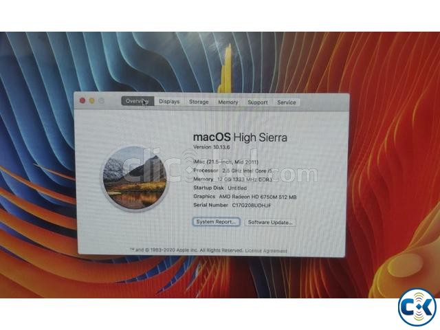 iMac 21.5 desktop computer A1311 Mid 2011 i5 2.5GHZ12GB 100 large image 0