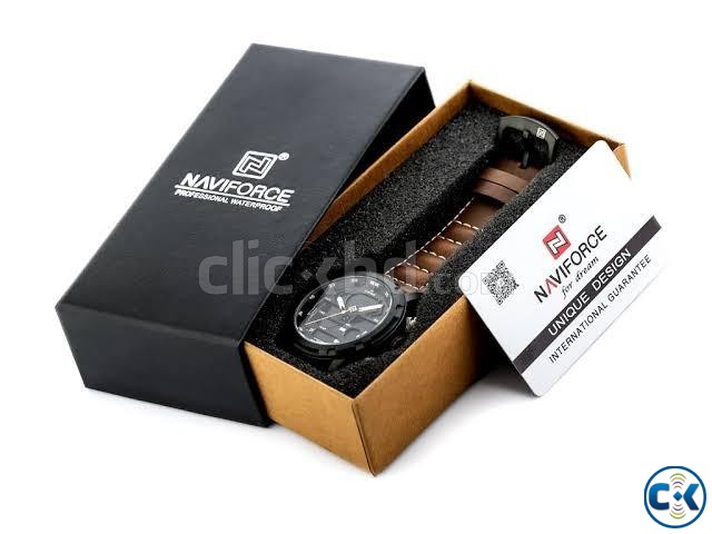 Naviforce NF9160 Men s Genuine Leather Watch large image 1