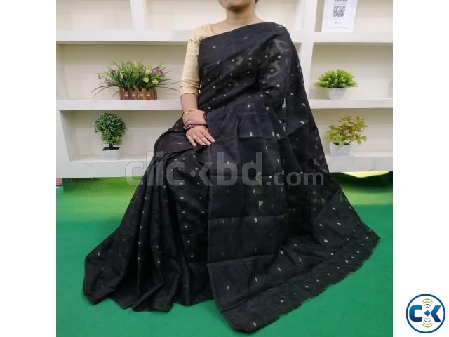 Exclusive Half Silk Jamdani Saree for Woman with Blouse large image 1