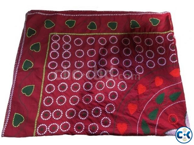 Hand Made Cotton Nakshi Katha Pink and Multi Color | ClickBD large image 0