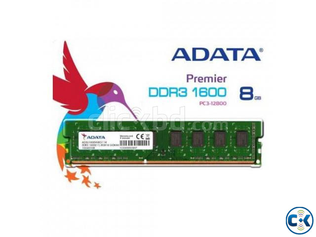 Adata 8GB DDR3 1600 Mhz Desktop Ram large image 1
