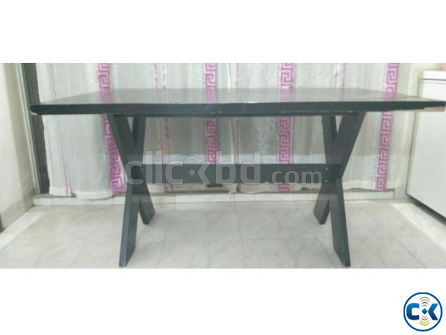 Used Black Wooden Dining Table | ClickBD large image 0