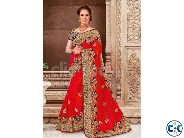 Soft Weightless Georgette Saree With Maching Blouse Piece large image 0