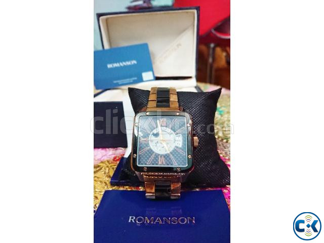 Romanson Rare Automatic 5 Micron Gold Plated Watch large image 2