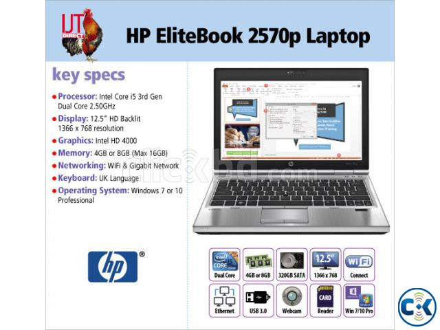 USED HP EliteBook 2570P INTEL CORE i5 3RD GEN LAPTOP large image 0