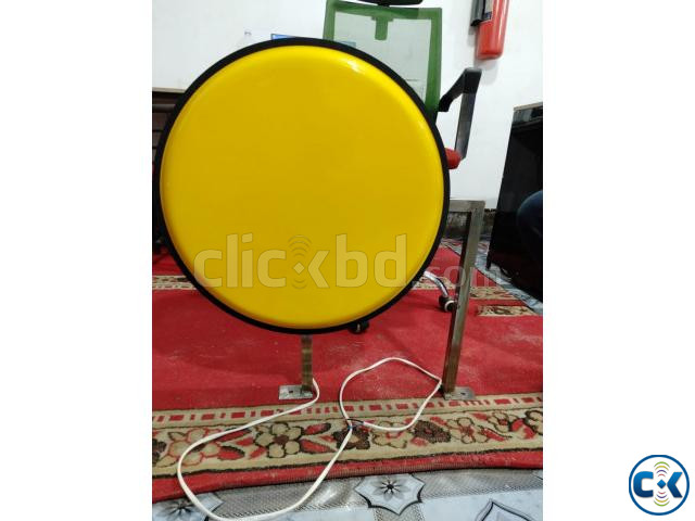 Bell Sign Board Round Sign Board Stand Sign Board with Bel large image 3