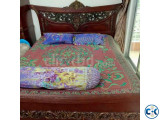 King-size Malaysian process wood bed for sale