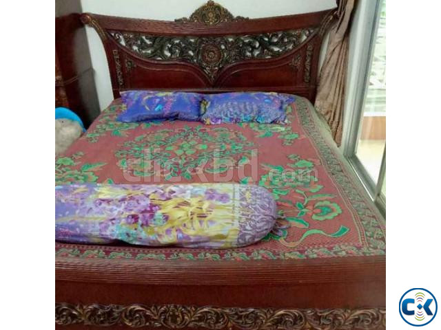 King-size Malaysian process wood bed for sale large image 0