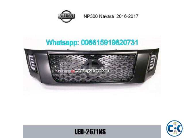 Nissan NP300 Navara Grills Car Front Bumper Grille With LED | ClickBD large image 1